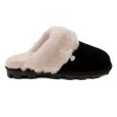 Ladies Alice Sheepskin Slipper Black with Dove Extra Image 1 Preview